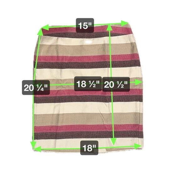 Ann Taylor Factory - Striped Pink Purple Colorblock Twill Mini Skirt-size 6P - Picture 4 of 8